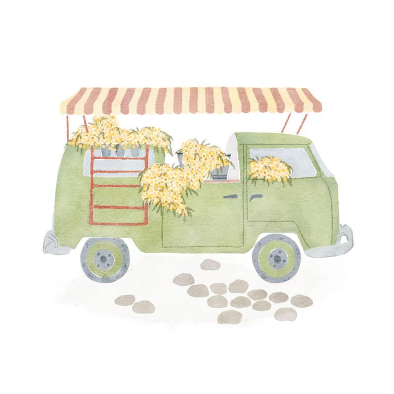 Flower Van Illustration